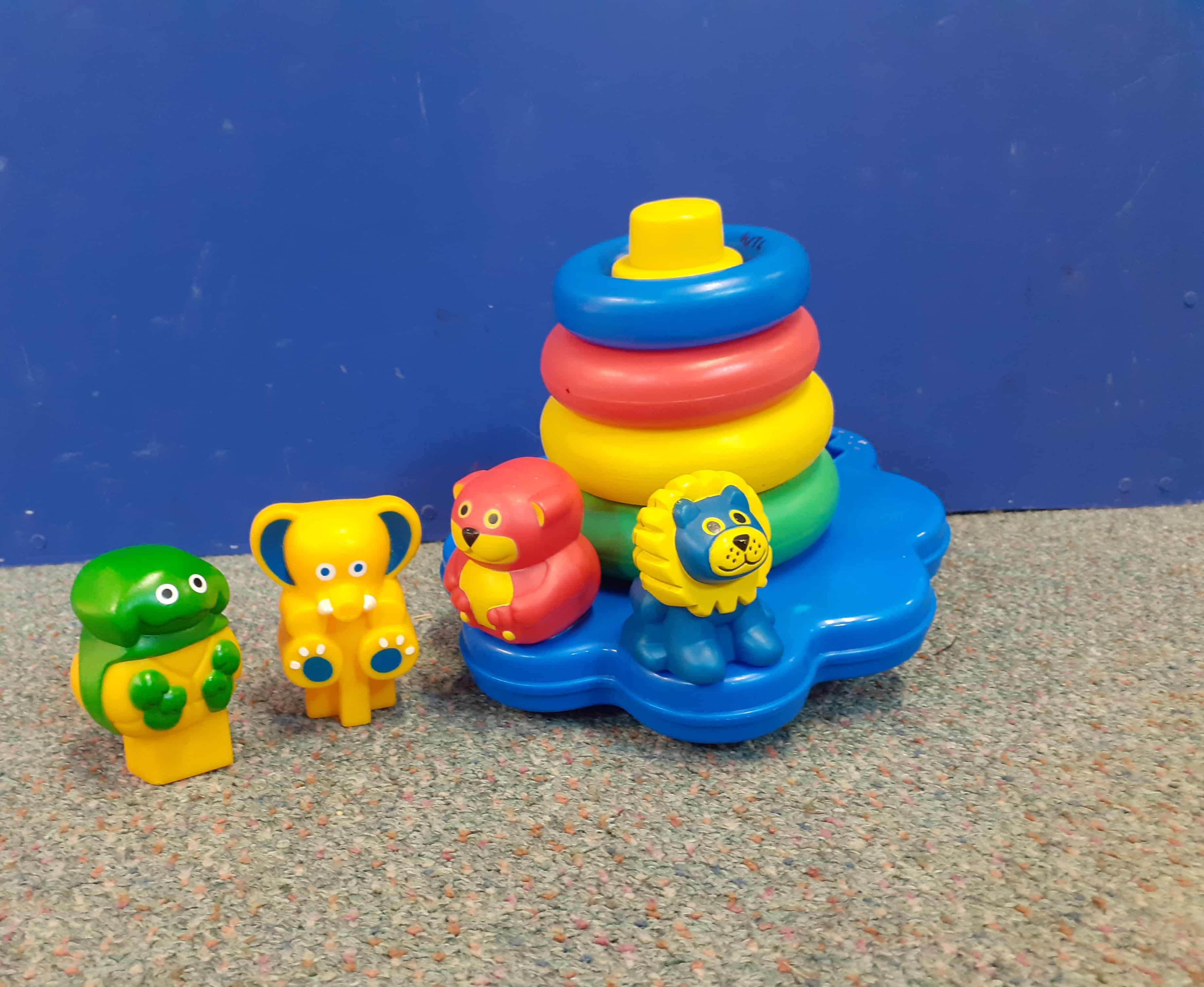 Stacking toys with animal shapes 