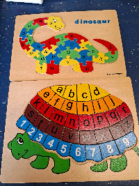 Wooden Counting and Alphabet Puzzles